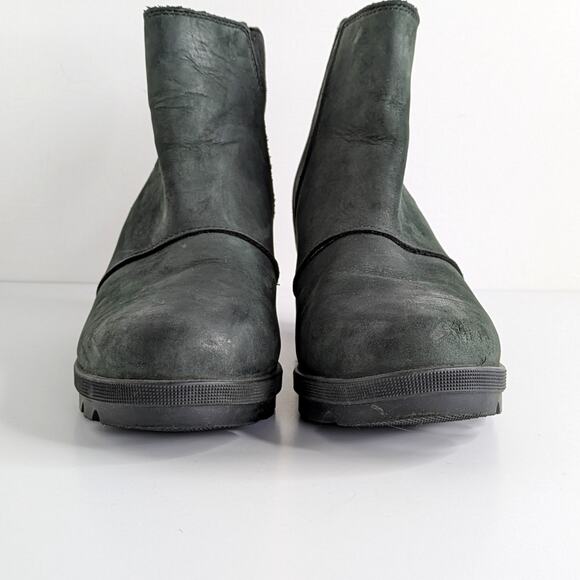 Sorel Joan of Arctic Wedge II Chelsea Boots Black Leather W 8 Waterproof - Picture 4 of 16